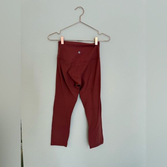Lululemon cropped align leggings cranberry red size 4 - Picture 5 of 8